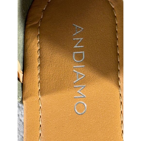 Andiamo womens sandels 8 green flat slip on - Picture 2 of 16